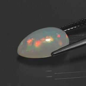 Opale naturale multicolore da 2,66 ct, trasparente, trasparente/traslucido