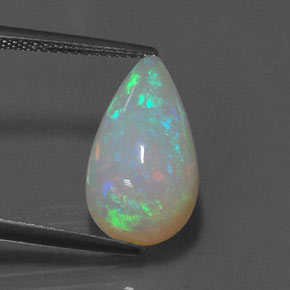 Opale naturale multicolore da 4,05 ct, trasparente, trasparente/traslucido