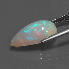 Opale naturale multicolore da 4,05 ct, trasparente, trasparente/traslucido