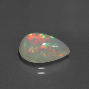 Opale naturale multicolore da 3,12 ct, trasparente, trasparente/traslucido