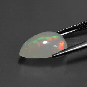 Opale naturale multicolore da 3,12 ct, trasparente, trasparente/traslucido