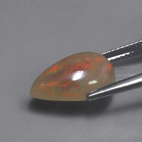 Opale naturale multicolore da 3,85 ct, trasparente, trasparente/traslucido