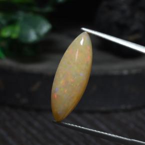 Opale naturale multicolore da 4,19 ct, trasparente, trasparente/traslucido