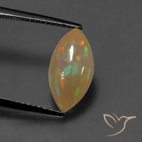 1.85ct Naturale Multicolore Opale, Taglio marquise, Trasparente/Traslucido