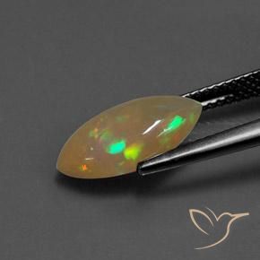 Opale Multicolore naturale da 1.85 ct, Taglio marquise, Trasparente/Traslucido