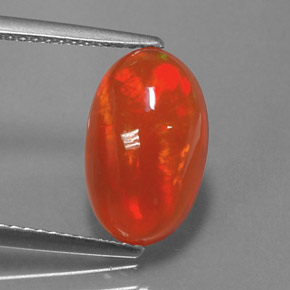 Opale naturale multicolore da 2,71 ct, taglio ovale, trasparente