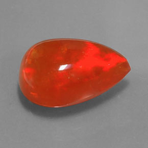 Opale naturale multicolore da 4,22 ct, taglio a pera, trasparente