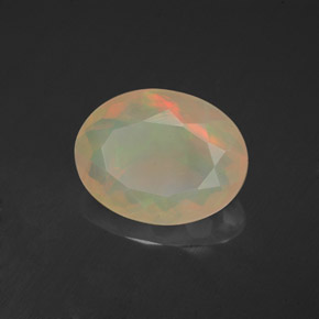 Opale naturale multicolore da 2,30 ct, trasparente, trasparente/traslucido