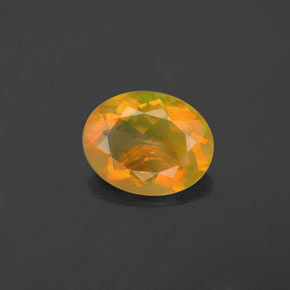 Opale naturale multicolore da 1,48 ct, taglio ovale, trasparente