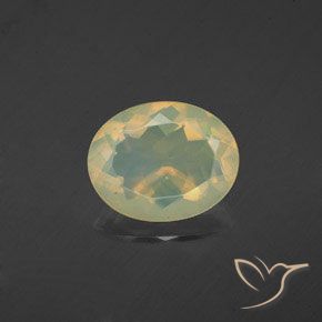 1.56ct Naturale Multicolore Opale, Ovale, Trasparente
