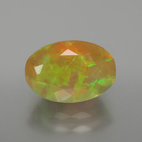 Opale naturale multicolore da 1,84 ct, taglio ovale, trasparente