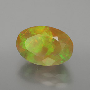 Opale naturale multicolore da 1,84 ct, taglio ovale, trasparente