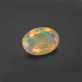 Opale Multicolore naturale da 1.97 ct, Taglio ovale, Trasparente