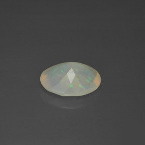 Opale naturale multicolore da 1,60 ct, taglio ovale, trasparente