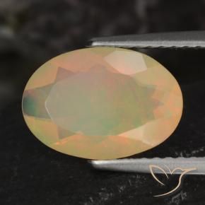 Opale Multicolore naturale da 1.46 ct, Ovale, Traslucido