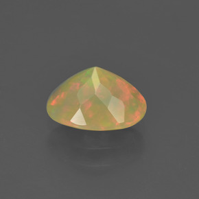 Opale naturale multicolore da 0,85 ct, taglio ovale, trasparente