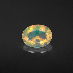 Opale naturale multicolore da 1,13 ct, taglio ovale, trasparente
