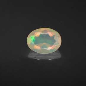 Opale naturale multicolore da 1,10 ct, taglio ovale, trasparente