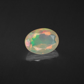 Opale naturale multicolore da 1,10 ct, taglio ovale, trasparente