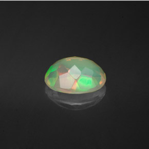 Opale naturale multicolore da 1,10 ct, taglio ovale, trasparente