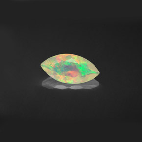 Opale naturale multicolore da 0,86 ct, marchesa, trasparente