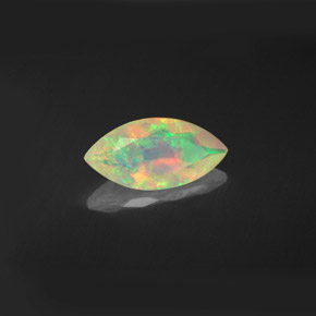 Opale naturale multicolore da 0,86 ct, marchesa, trasparente