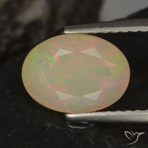 Pietra preziosa opale ovale da 1,14 carati, Opale certificato sciolto dall'Etiopia, Gemma naturale non trattata, 9,5 x 7 mm, Photo A