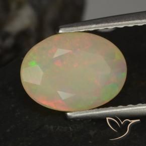 Opale Multicolore naturale da 1.14 ct, Ovale, Traslucido