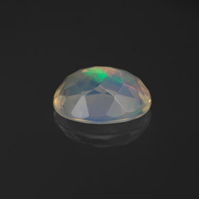 Opale naturale multicolore da 1,06 ct, taglio ovale, trasparente