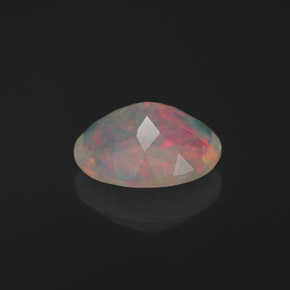 Opale naturale multicolore da 1,16 ct, taglio ovale, traslucido