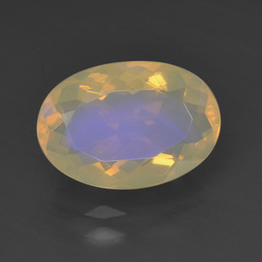 Opale naturale multicolore da 1,83 ct, taglio ovale, trasparente