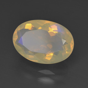 Opale naturale multicolore da 1,83 ct, taglio ovale, trasparente