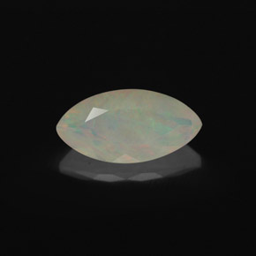 Opale naturale multicolore da 1,18 ct, trasparente, trasparente/traslucido