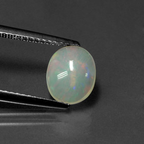 Opale naturale multicolore da 0,96 ct, trasparente, trasparente/traslucido
