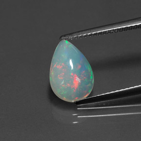 Opale naturale multicolore da 1,37 ct, trasparente, trasparente/traslucido