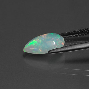 Opale naturale multicolore da 1,37 ct, trasparente, trasparente/traslucido
