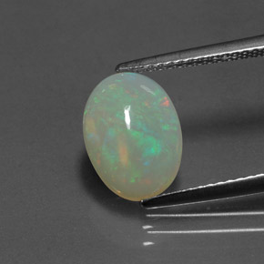 Opale naturale multicolore da 1,62 ct, trasparente, trasparente/traslucido