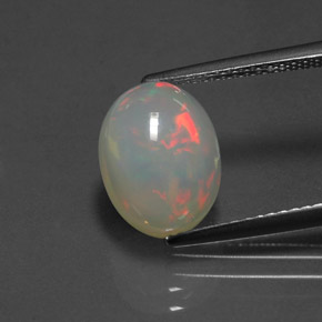 Opale naturale multicolore da 2,83 ct, trasparente, trasparente/traslucido