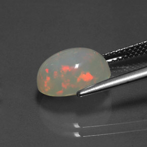 Opale naturale multicolore da 2,83 ct, trasparente, trasparente/traslucido