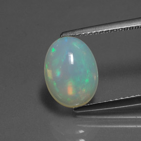 Opale naturale multicolore da 2,16 ct, trasparente, trasparente/traslucido