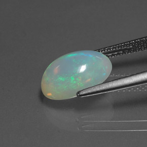 Opale naturale multicolore da 2,16 ct, trasparente, trasparente/traslucido