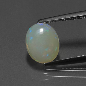 Opale naturale multicolore da 0,76 ct, trasparente, trasparente/traslucido
