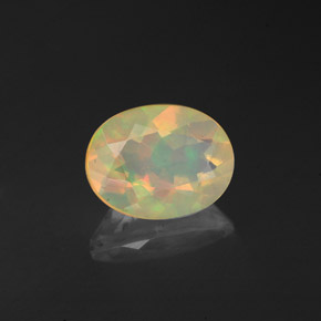 Opale naturale multicolore da 1,22 ct, trasparente, trasparente/traslucido