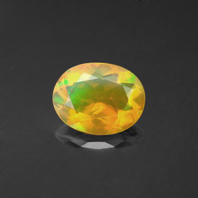 Opale naturale multicolore da 1,30 ct, trasparente, trasparente/traslucido