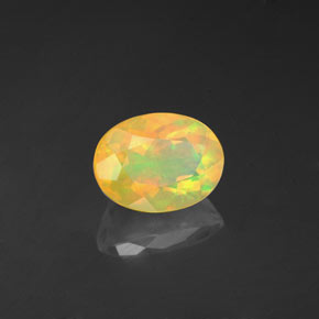 Opale naturale multicolore da 1,10 ct, trasparente, trasparente/traslucido