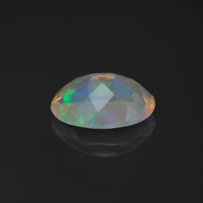 Opale naturale multicolore da 0,97 ct, trasparente, trasparente/traslucido
