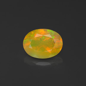 Opale naturale multicolore da 0,90 ct, trasparente, trasparente/traslucido