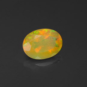 Opale naturale multicolore da 0,90 ct, trasparente, trasparente/traslucido