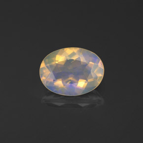 Opale naturale multicolore da 0,84 ct, trasparente, trasparente/traslucido