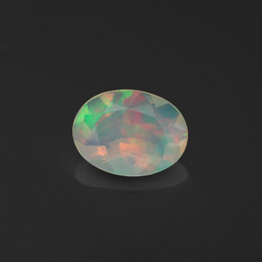 Opale naturale multicolore da 0,63 ct, trasparente, trasparente/traslucido
